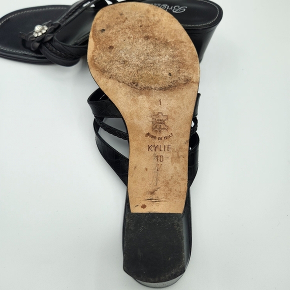 Brighton Kylie Flower Kitten Heel Thong Sandals 90s Y2K Size 10 - Picture 5 of 6